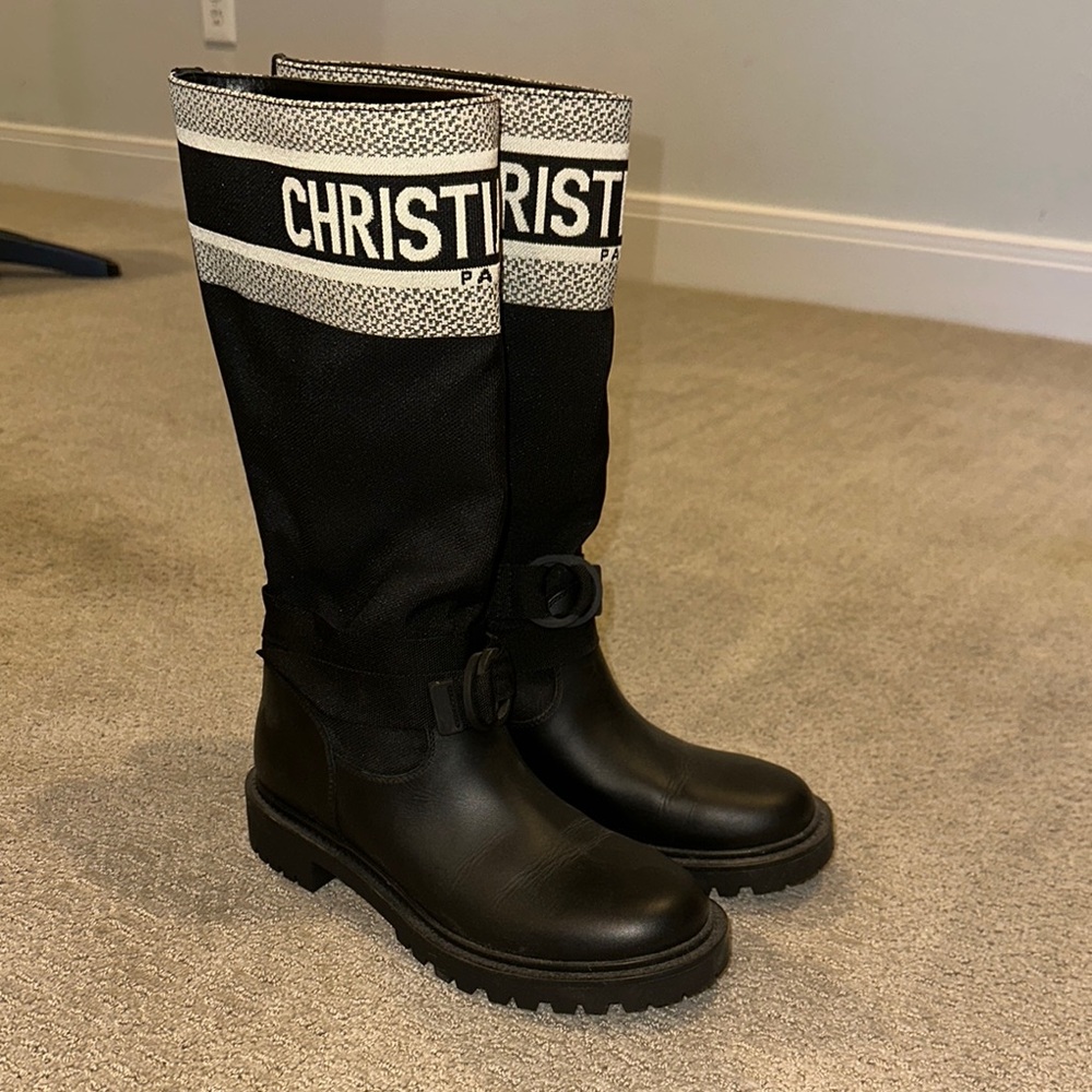 Christian Dior Black and White Boots